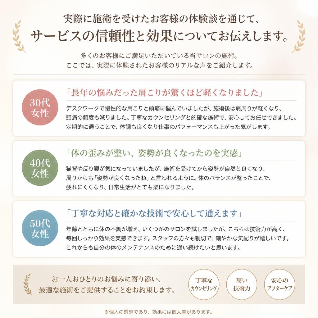 体験者の声