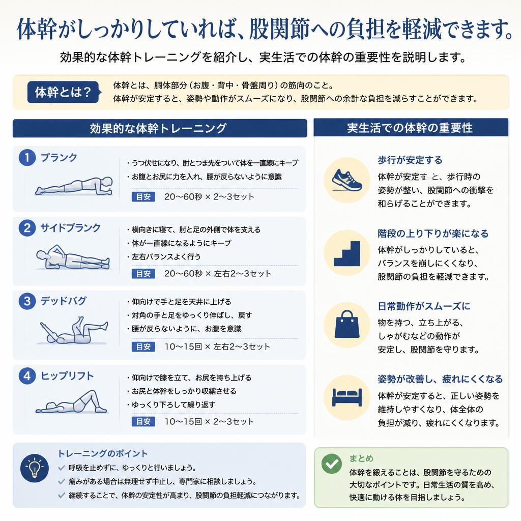 体幹トレーニングで安定性を向上！