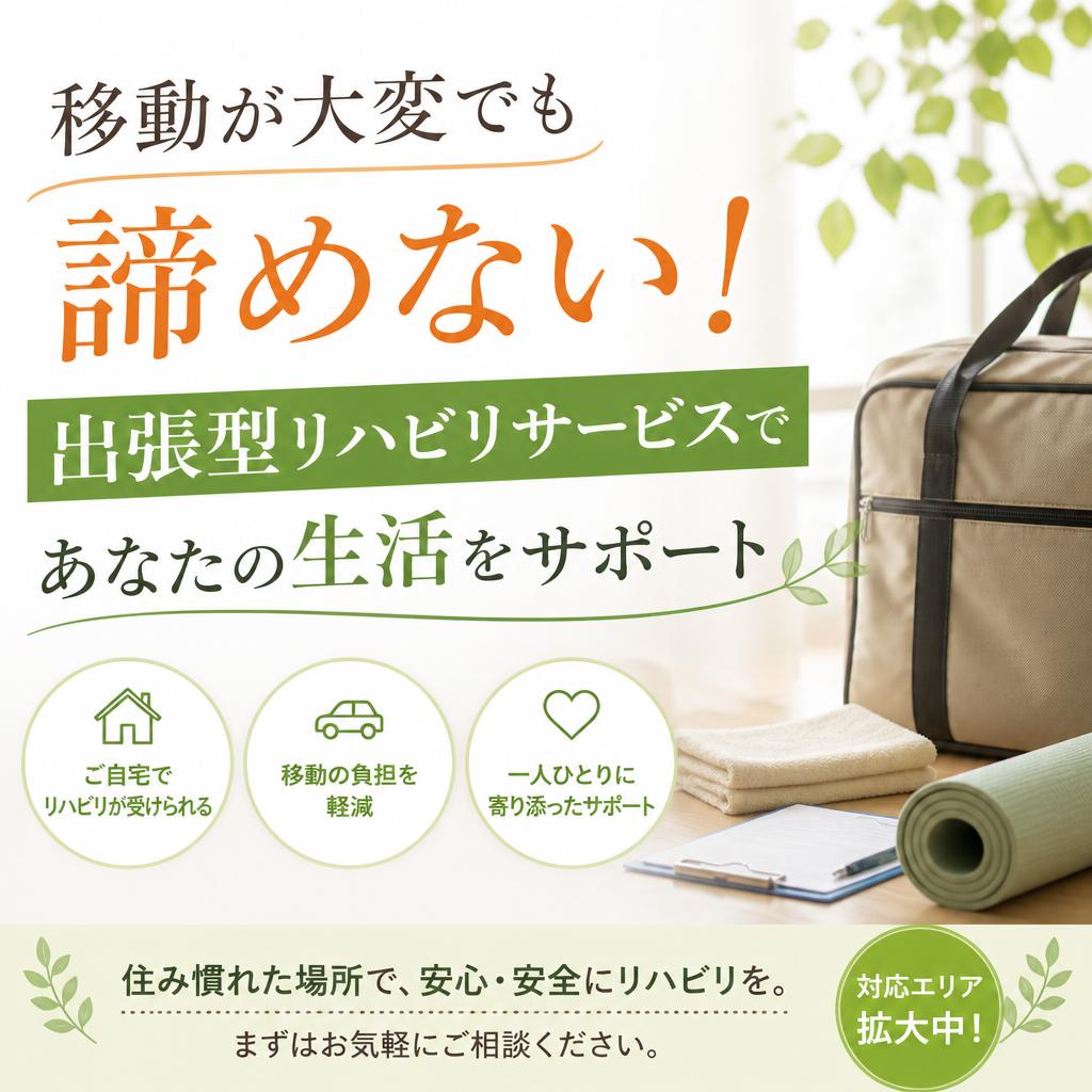 移動が大変でも諦めない！｜佐倉市で身体の悩みに寄り添う整体サロン
