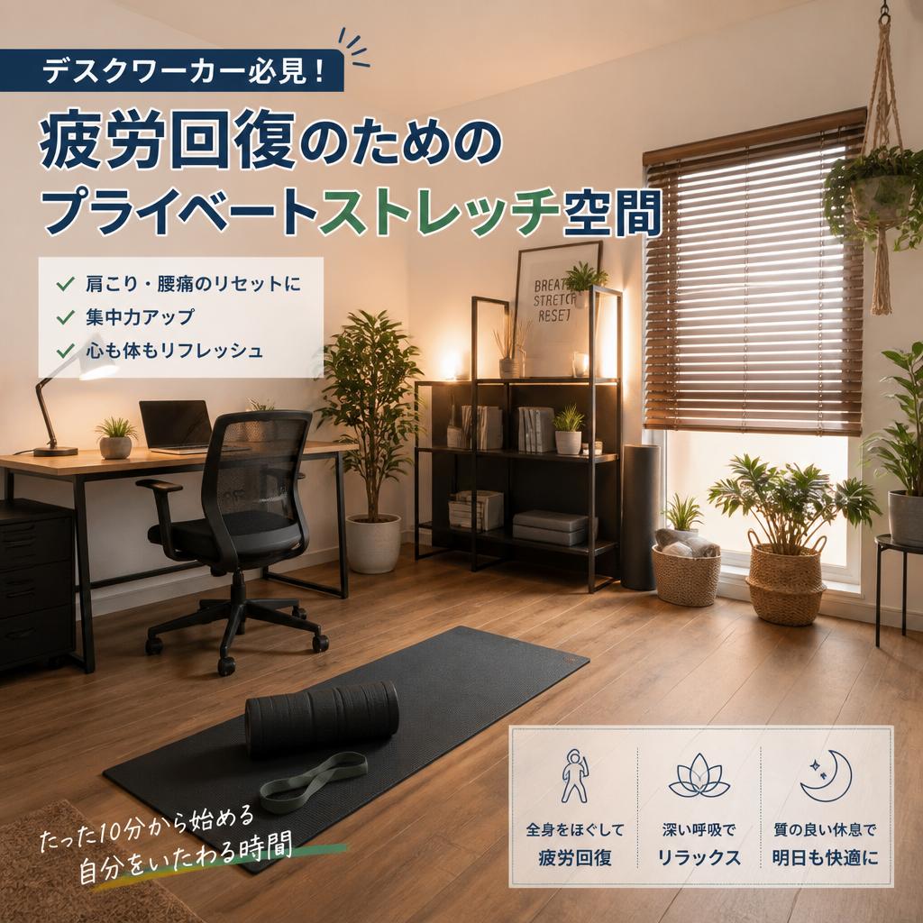 疲労回復のためのプライベートストレッチ空間｜佐倉市で身体の悩みに寄り添う整体サロン