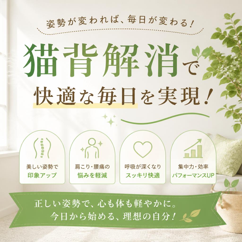 猫背解消で快適な毎日を！｜佐倉市で身体の悩みに寄り添う整体サロン
