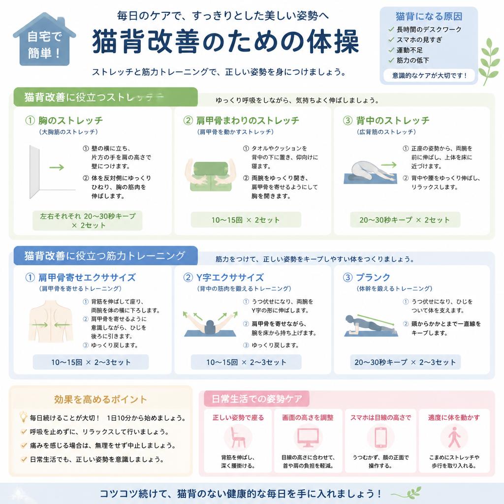 3. 自宅でできる猫背解消体操