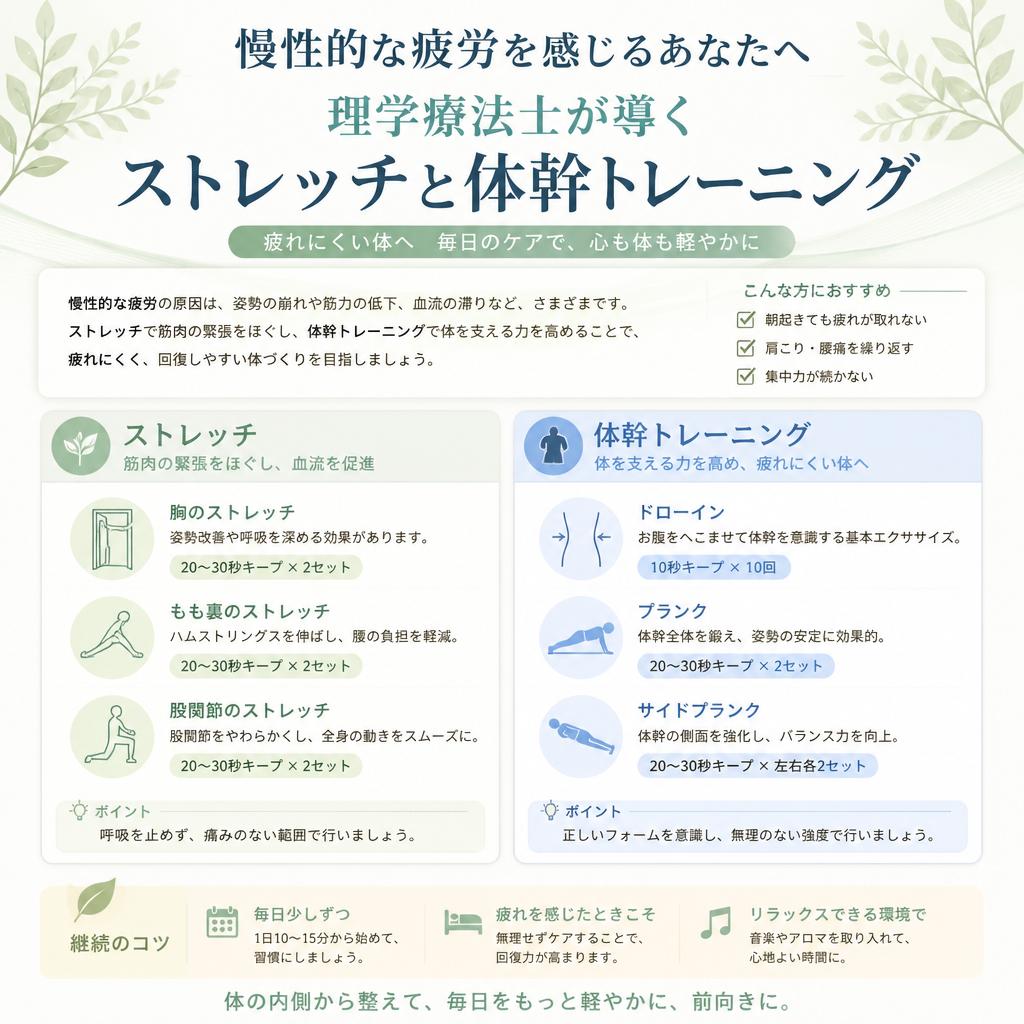 慢性的な疲労を感じるあなたへ｜佐倉市で身体の悩みに寄り添う整体サロン