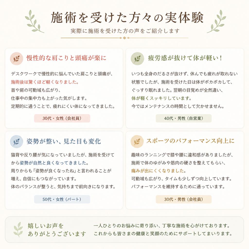 04. 実際のお客様の声