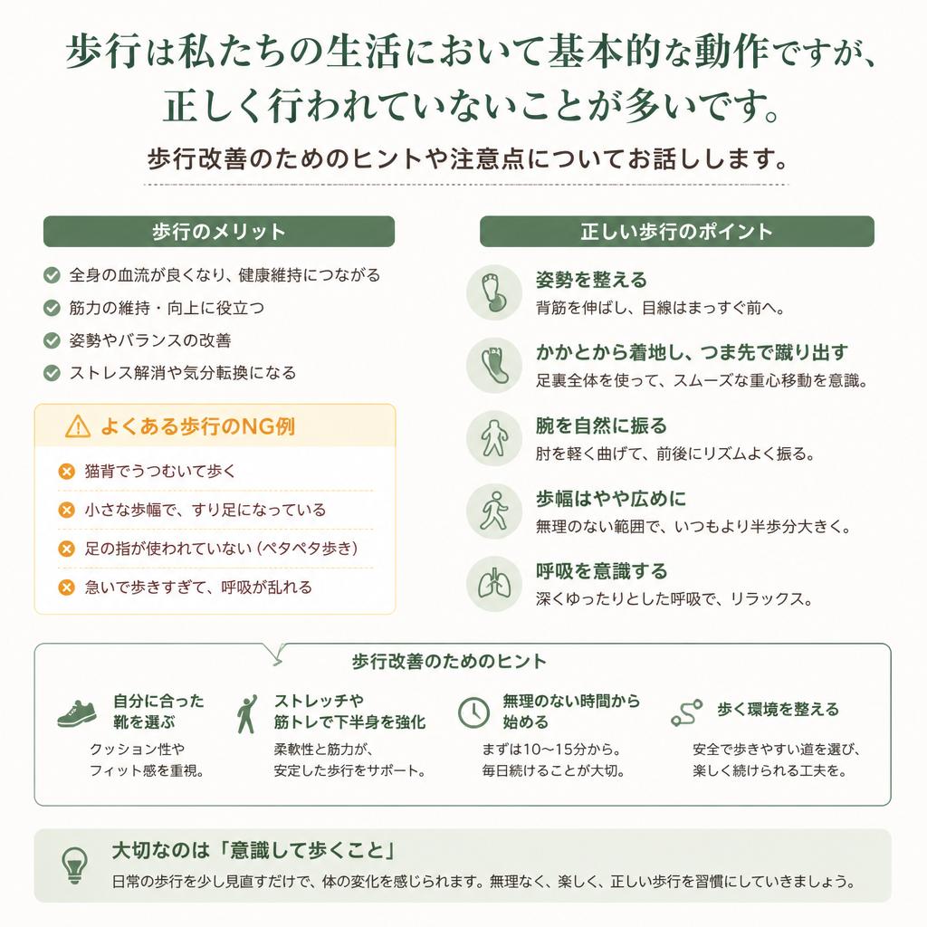 歩行改善のためのポイント