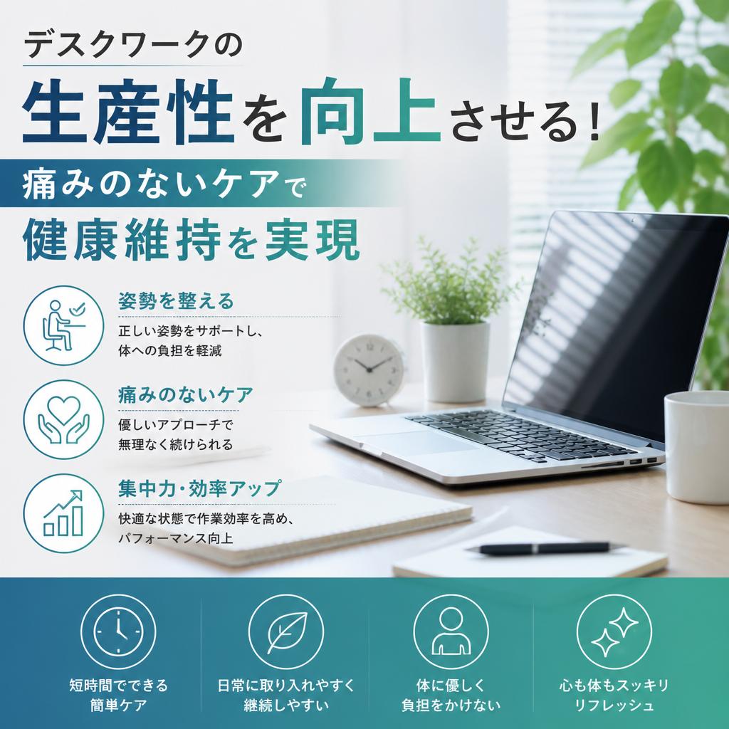 デスクワークの生産性を向上させる！｜四街道市にも出張可能な整体サロン