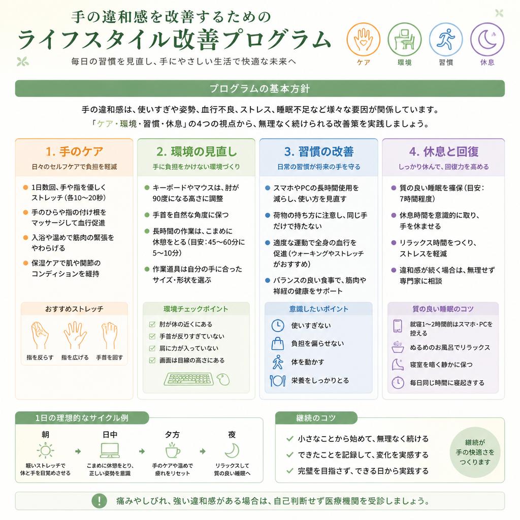 手の違和感を改善するためのライフスタイルを提案｜佐倉市で身体の悩みに寄り添う整体サロン