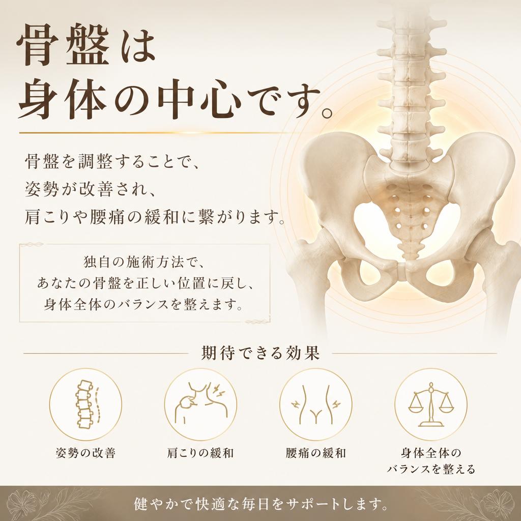 骨盤調整で身体のバランスを整える