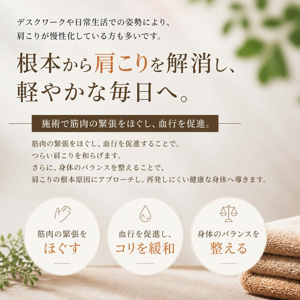 肩こりの原因を根本から解決
