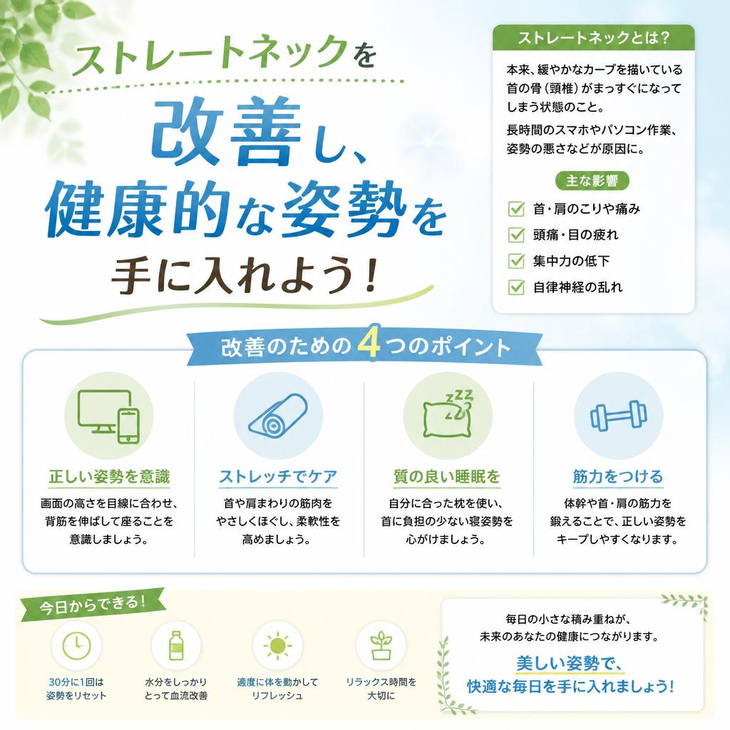 ストレートネックを改善｜佐倉市で身体の悩みに寄り添う整体サロン