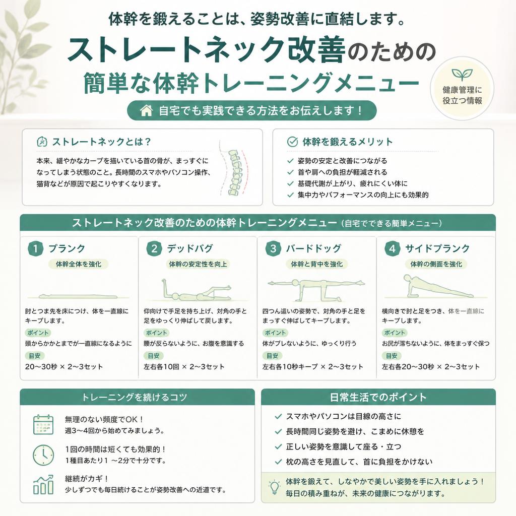 体幹トレーニングで根本からの改善を！