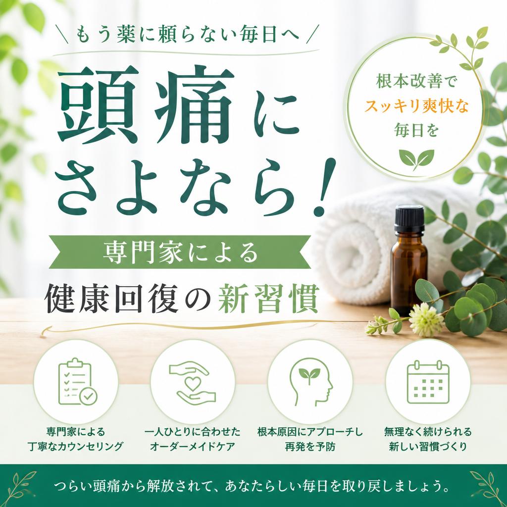 頭痛にさよなら！｜佐倉市で身体の悩みに寄り添う整体サロン