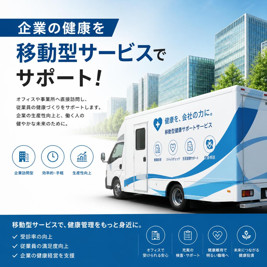 企業の健康を移動型サービスでサポート！｜佐倉市を中心に展開する移動型整体サロン
